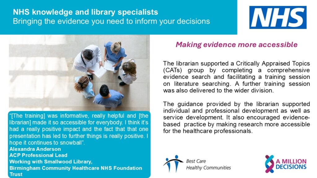 Accessible evidence vignette
